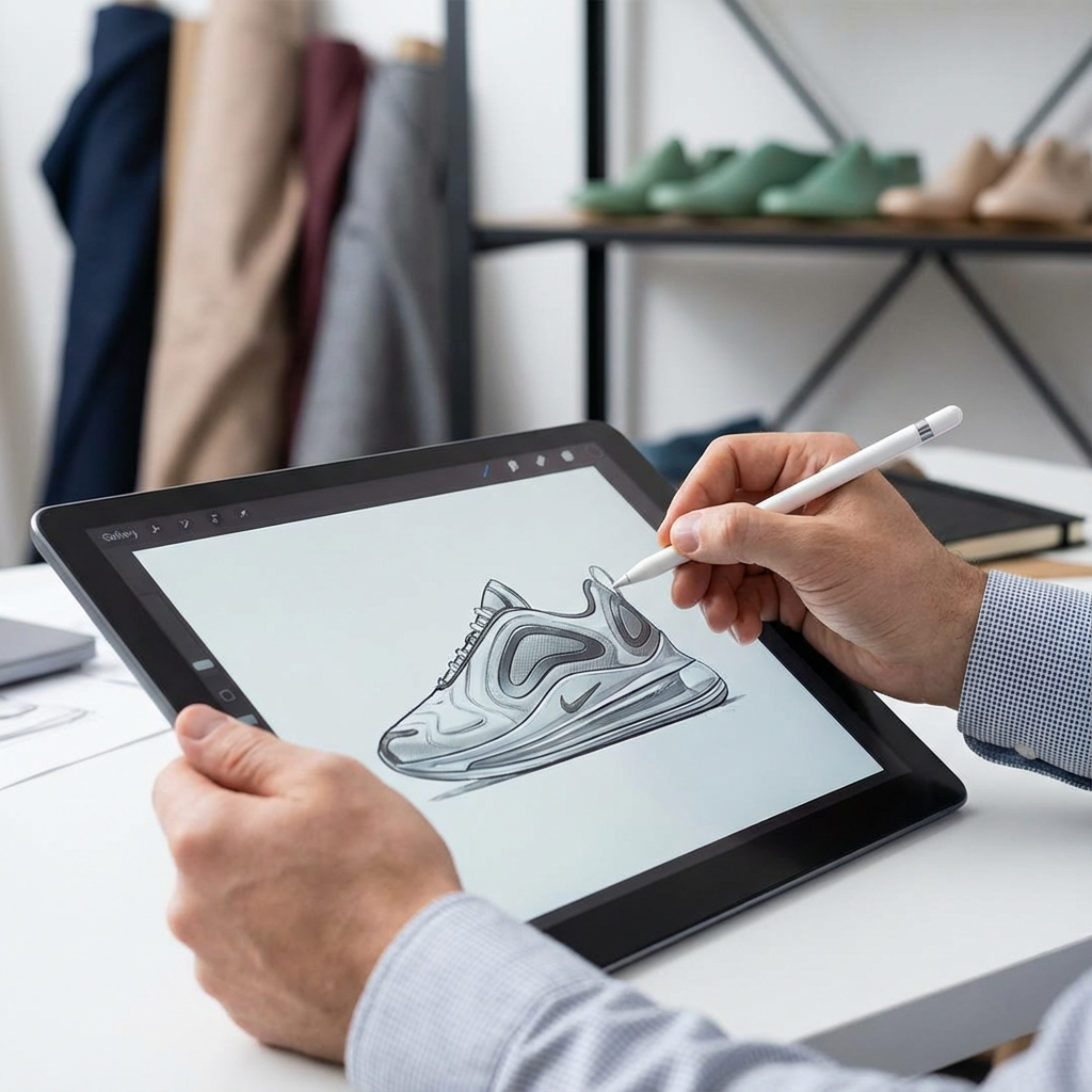 スポーツシューズの製造